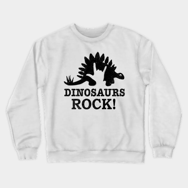 Dinosaurs Rock Crewneck Sweatshirt by JurassicArt